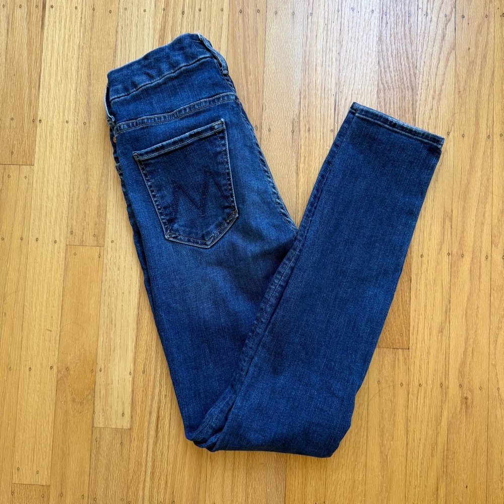 MOTHER Blue Skinny Jeans Classic Denim